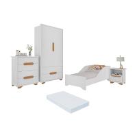 Quarto Infantil Completo Com Minicama Com Colchão Incluso Multimóveis Mp4402 Branco Natural - 1