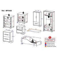 Quarto Infantil Completo Com Minicama Com Colchão Incluso Multimóveis Mp4402 Branco Natural