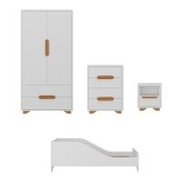 Quarto Infantil Completo Com Minicama Com Colchão Incluso Multimóveis Mp4402 Branco Natural - 6