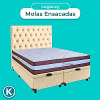 Cama + Bau Blindado E Colchão Molas Ensacadas Queen - Legaccy Paropas + Cabeceira - 3