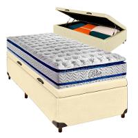 Colchão Solteiro Molas Ensacadas + Bau Blindado - Blue Paropas - 1