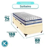 Colchão Solteiro Molas Ensacadas + Bau Blindado - Blue Paropas - 5