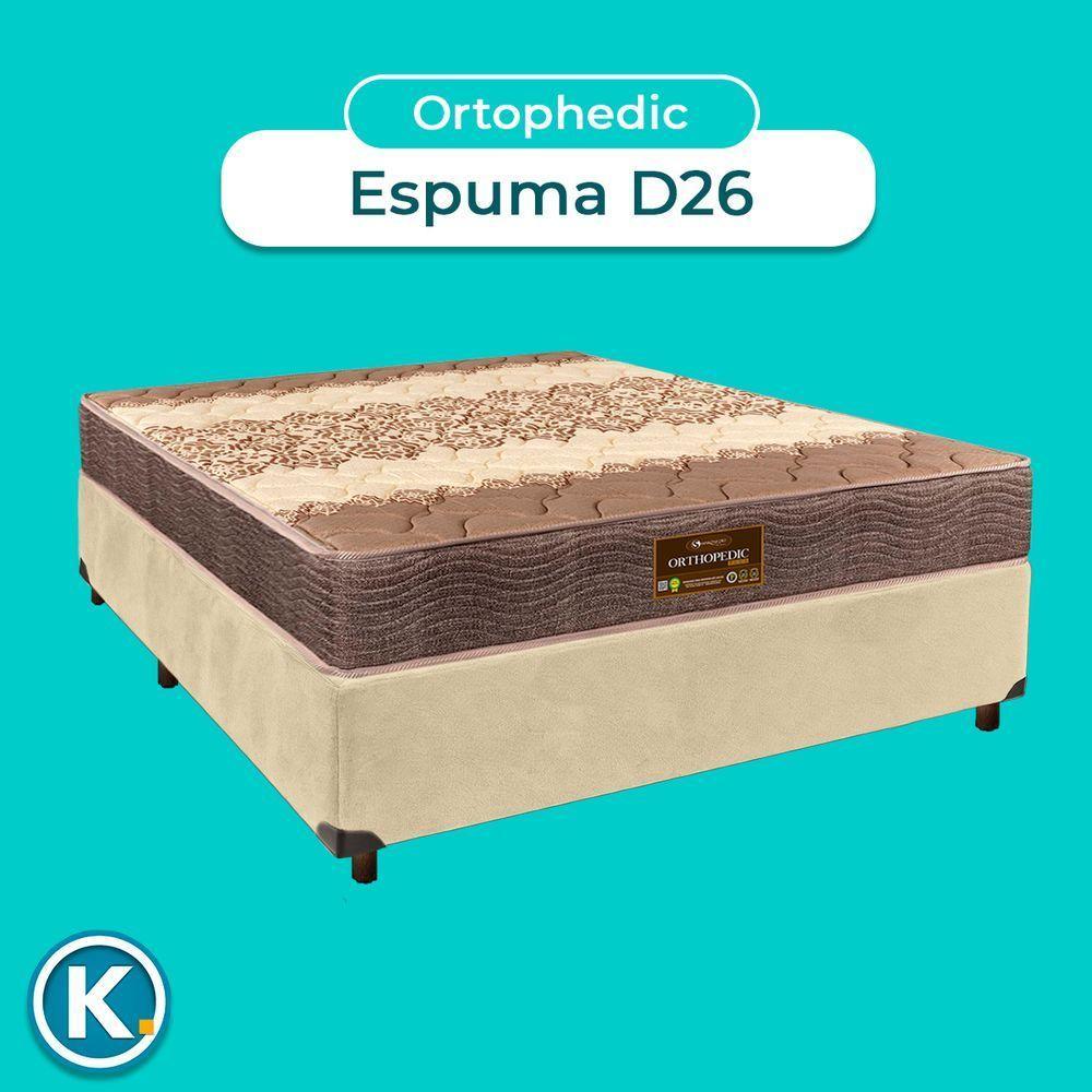 Conjunto Cama Box Perola Casal + Colchão D26 Ortophedic Sankonfort - 3