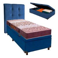Kit Cama Box Bau + Cabeceira + Colchão Solteiro D26 - Ortophedic - Sankonfort - 1