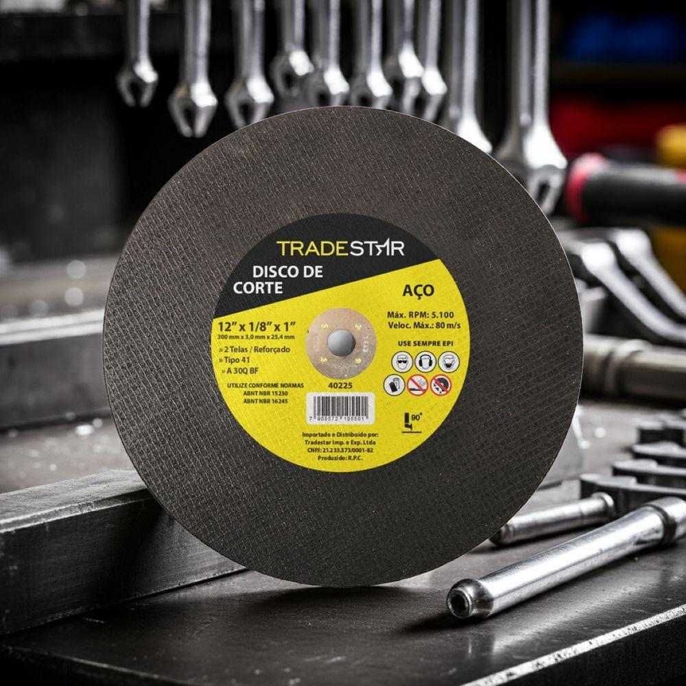 Disco De Corte 300 X 3 Mm Furo 1" Mm Aço Tradestar - 2