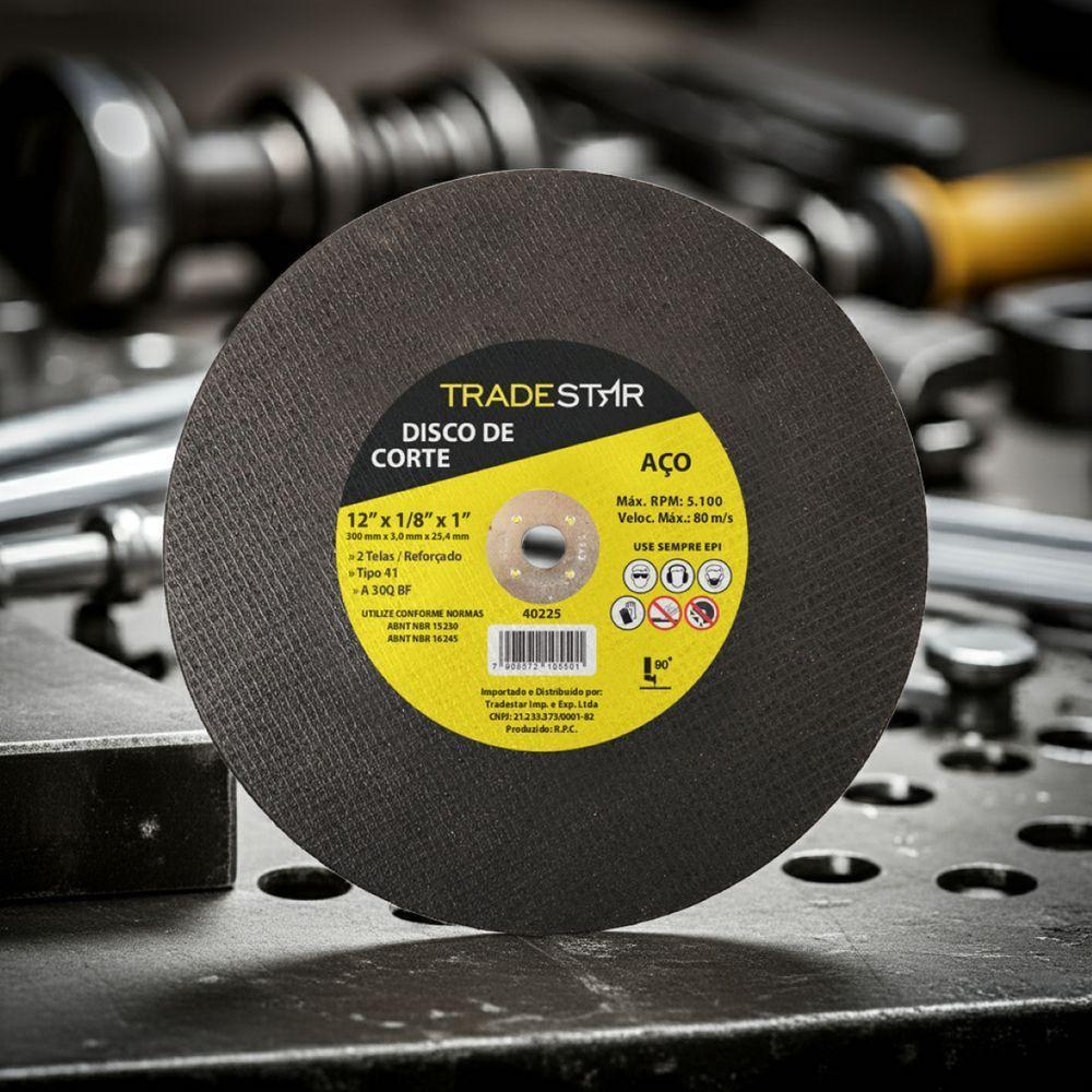 Disco De Corte 300 X 3 Mm Furo 1" Mm Aço Tradestar - 5