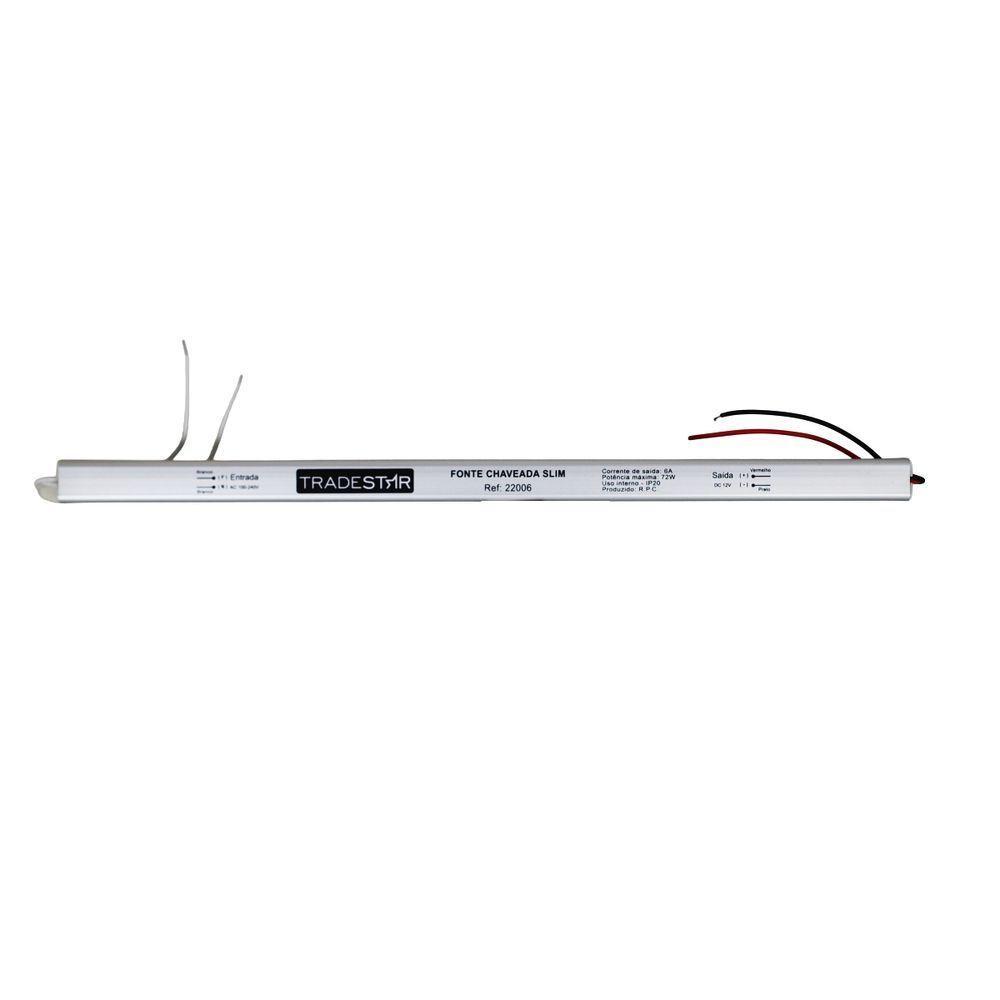 Fonte Led Slim 72w 6a 12v Tradestar - 3