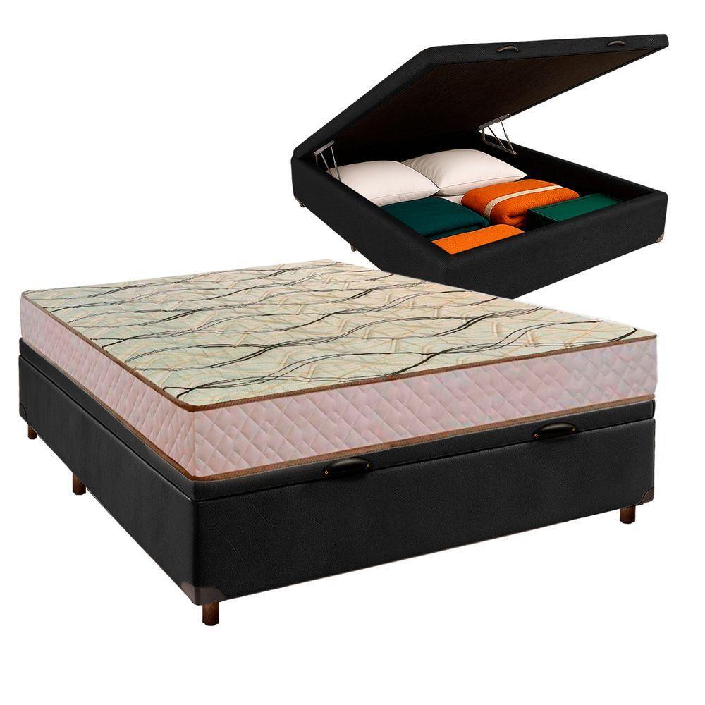 Cama + Bau Blindado E Colchão D33 Casal - Maxsono Paropas - 1