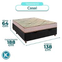 Cama + Bau Blindado E Colchão D33 Casal - Maxsono Paropas - 3