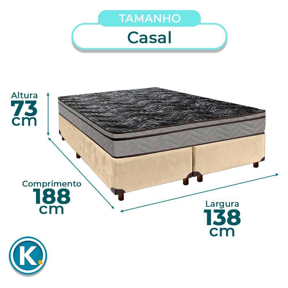 Cama Box Blindado Casal + Colchão D28 Conforto Paropas - 3