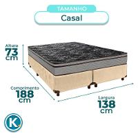 Cama Box Blindado Casal + Colchão D28 Conforto Paropas - 3