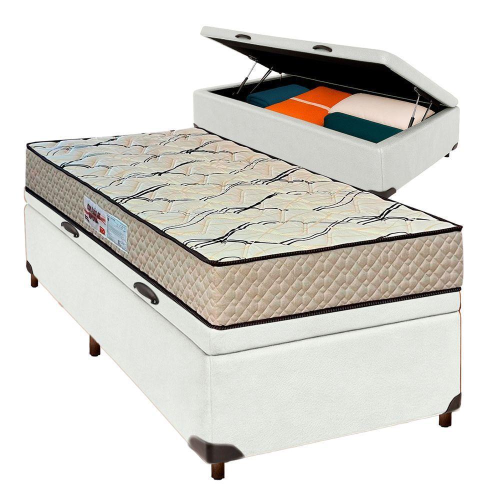 Cama + Bau Blindado E Colchão D33 Solteiro - Maxsono Paropas - 1