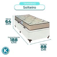 Cama + Bau Blindado E Colchão D33 Solteiro - Maxsono Paropas - 3