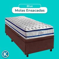 Colchão Solteiro Molas Ensacadas + Bau Blindado - Blue Paropas - 2