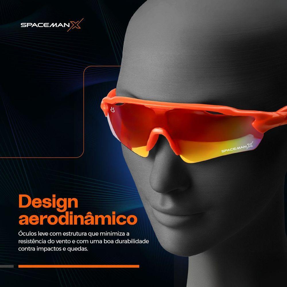 Oculos Esportivo Uv400 Protecao Ciclismo Corrida Bike + Case Vilão Lente Espelhada Qualidade Premium - 3