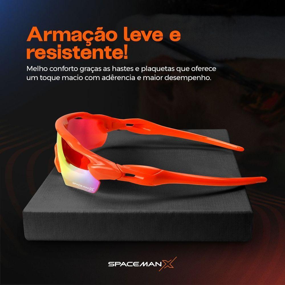 Oculos Esportivo Uv400 Protecao Ciclismo Corrida Bike + Case Vilão Lente Espelhada Qualidade Premium - 4