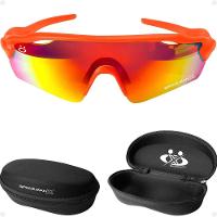 Oculos Esportivo Uv400 Protecao Ciclismo Corrida Bike + Case Vilão Lente Espelhada Qualidade Premium - 1