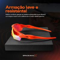 Oculos Esportivo Uv400 Protecao Ciclismo Corrida Bike + Case Vilão Lente Espelhada Qualidade Premium