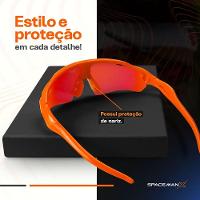 Oculos Esportivo Uv400 Protecao Ciclismo Corrida Bike + Case Vilão Lente Espelhada Qualidade Premium - 6