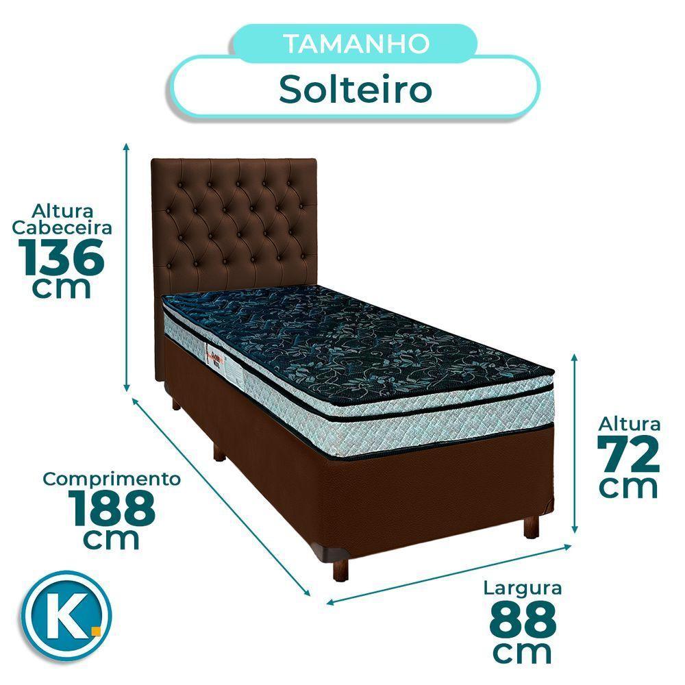 Kit Cama Box + Cabeceira + Colchão Solteiro D28 - Conforto - Paropas - 3