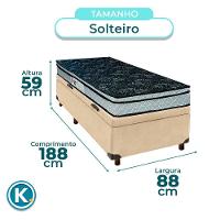 Cama Box Bau Blindado Solteiro + Colchão D28 Conforto Paropas - 3