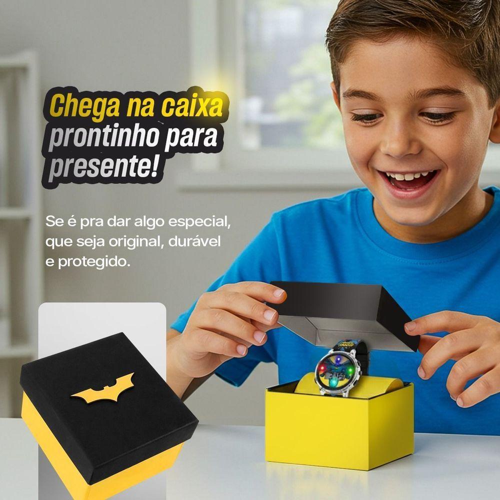 Oculos Colar + Relogio Infantil Digital Led Preto + Caixa Qualidade Premium Protecao Uv Crianca - 4