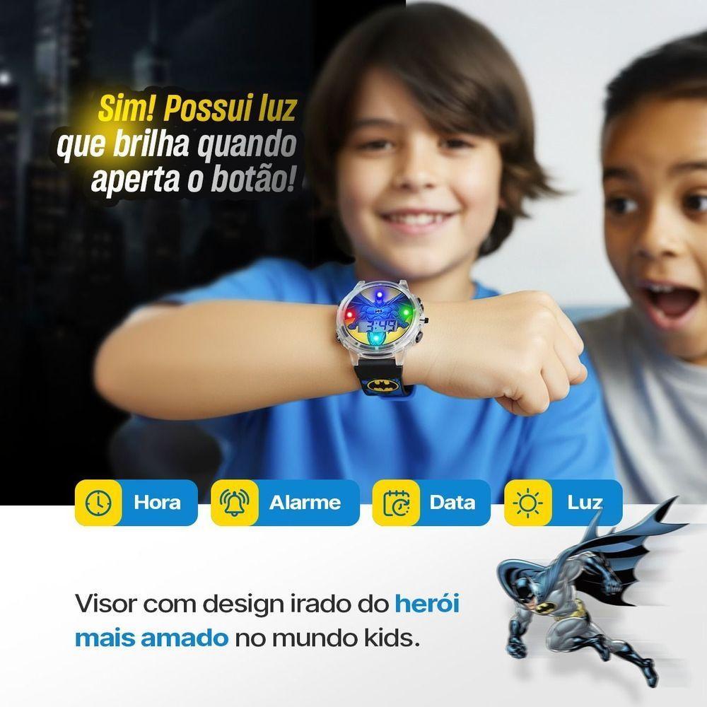 Oculos Colar + Relogio Infantil Digital Led Preto + Caixa Qualidade Premium Protecao Uv Crianca - 7