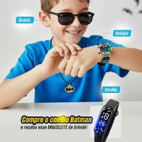 Oculos Colar + Relogio Infantil Digital Led Preto + Caixa Qualidade Premium Protecao Uv Crianca - 2