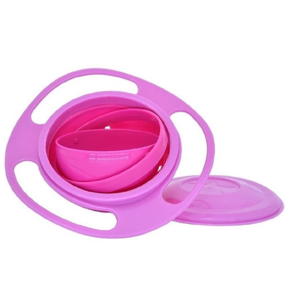 Comedouro Portátil Giratório Animais Domésticos Prato Anti Bagunça Tigela Pet Cachorro Gato Rosa - 8