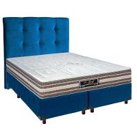 Cama + Box Blindado E Colchão Molas Ensacadas Casal - Legriff Sankonfort + Cabeceira - 1