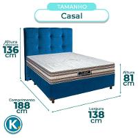 Cama + Box Blindado E Colchão Molas Ensacadas Casal - Legriff Sankonfort + Cabeceira - 3