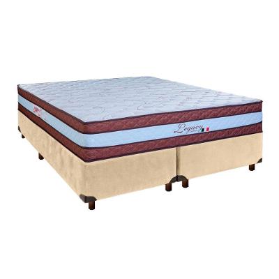 Cama Box + Colchão Queen Molas Ensacadas Legaccy Paropas