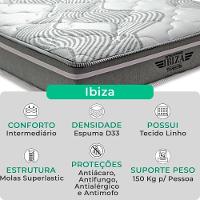 Cama Box King Marrom E Colchão Ibiza Molas Ensacadas Vstore - 2