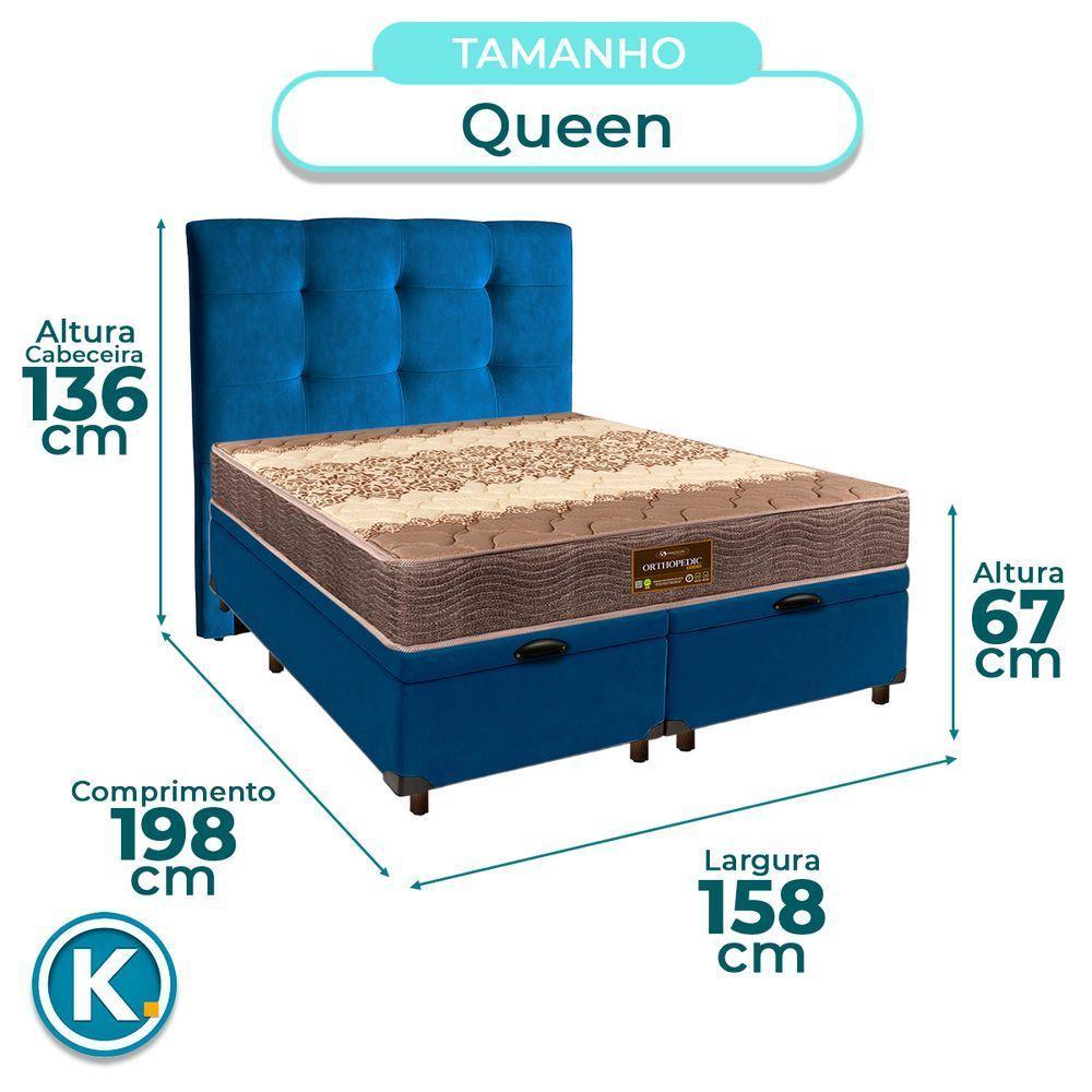 Kit Cama Box Bau + Cabeceira + Colchão Queen D26 - Ortophedic - Sankonfort - 3