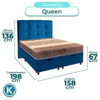 Kit Cama Box Bau + Cabeceira + Colchão Queen D26 - Ortophedic - Sankonfort - 3