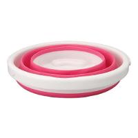 Balde Multiuso Retrátil Flexível Limpeza Doméstico Capacidade 10l Compacto Silicone Rosa - 6