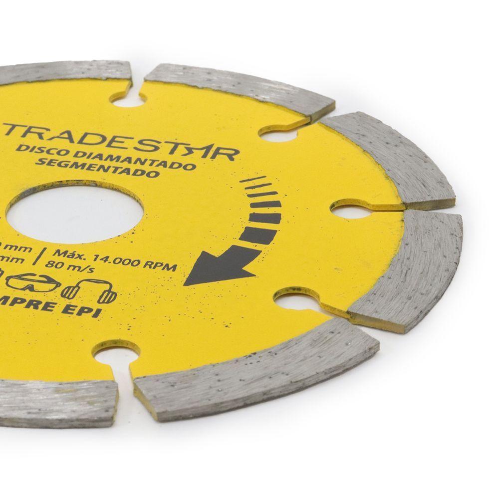 Disco Diamantado 110 Mm Segmentado Pro Furo 20 Mm Tradestar - 3