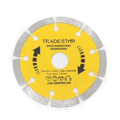 Disco Diamantado 110 Mm Segmentado Pro Furo 20 Mm Tradestar