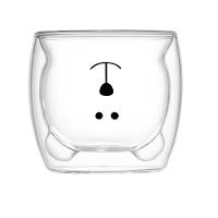 Caneca Urso Dupla Camada Vidro Resistente Ao Calor 250m - 2