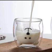 Caneca Urso Dupla Camada Vidro Resistente Ao Calor 250m - 4