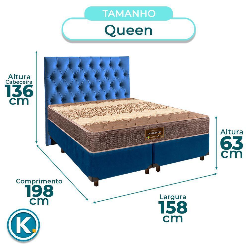 Kit Cama Box + Cabeceira + Colchão Queen D26 - Ortophedic - Sankonfort - 3