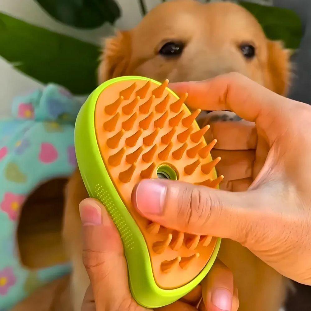 Escova Autolimpante 3 Em 1 Pets A Vapor Com Spray - 6