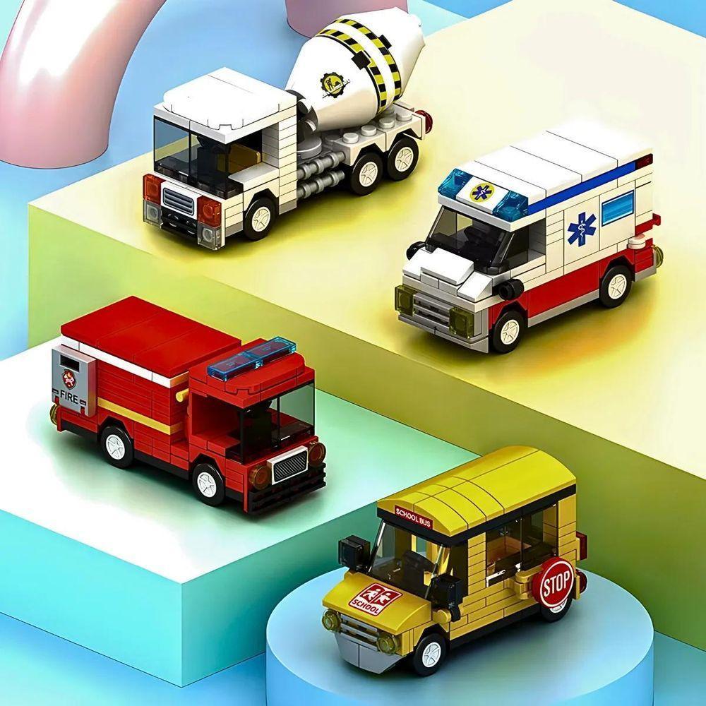 Brinquedo Blocos Montar Carro Criança Cognição - 5