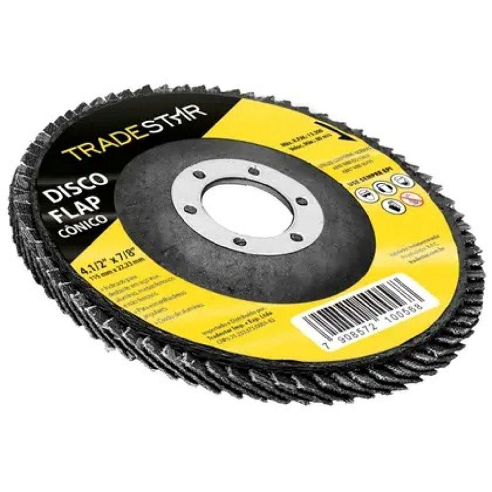 Disco Flap 115 Mm G40 Fibra Cônico Aço Tradestar - 2
