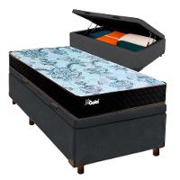 Conjunto Cama Box Bau Blindado Solteiro + Colchão Molas Ensacadas Life Gold Paropas - 1