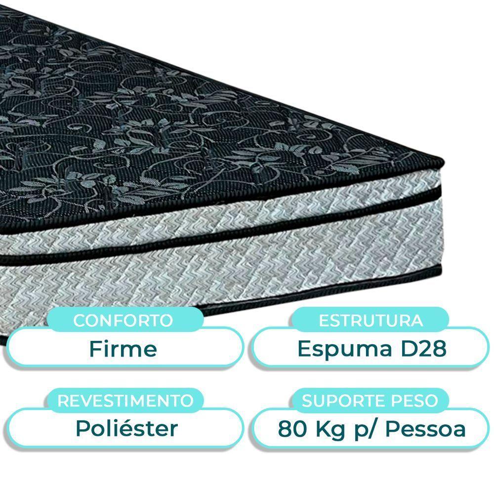 Kit Cama Box + Cabeceira + Colchão Solteiro D28 - Conforto - Paropas - 2