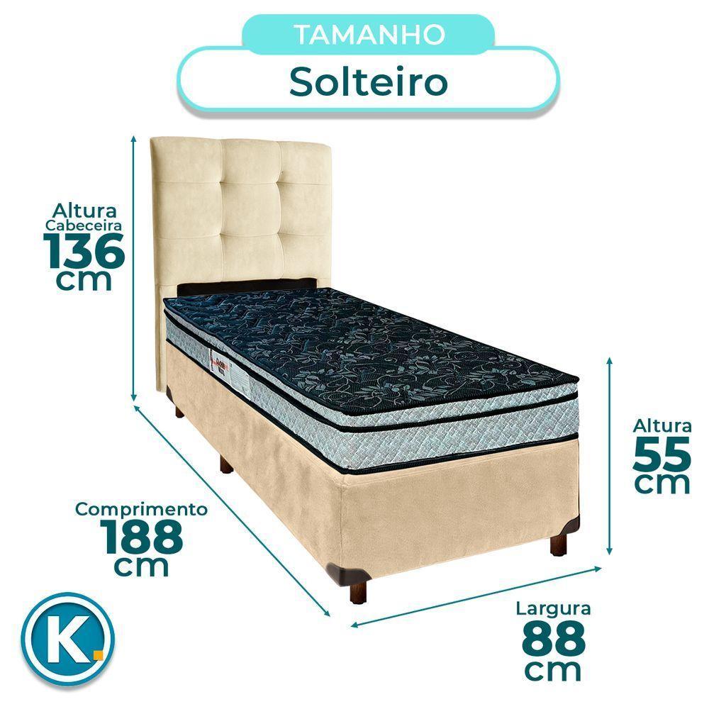 Kit Cama Box + Cabeceira + Colchão Solteiro D28 - Conforto - Paropas - 3