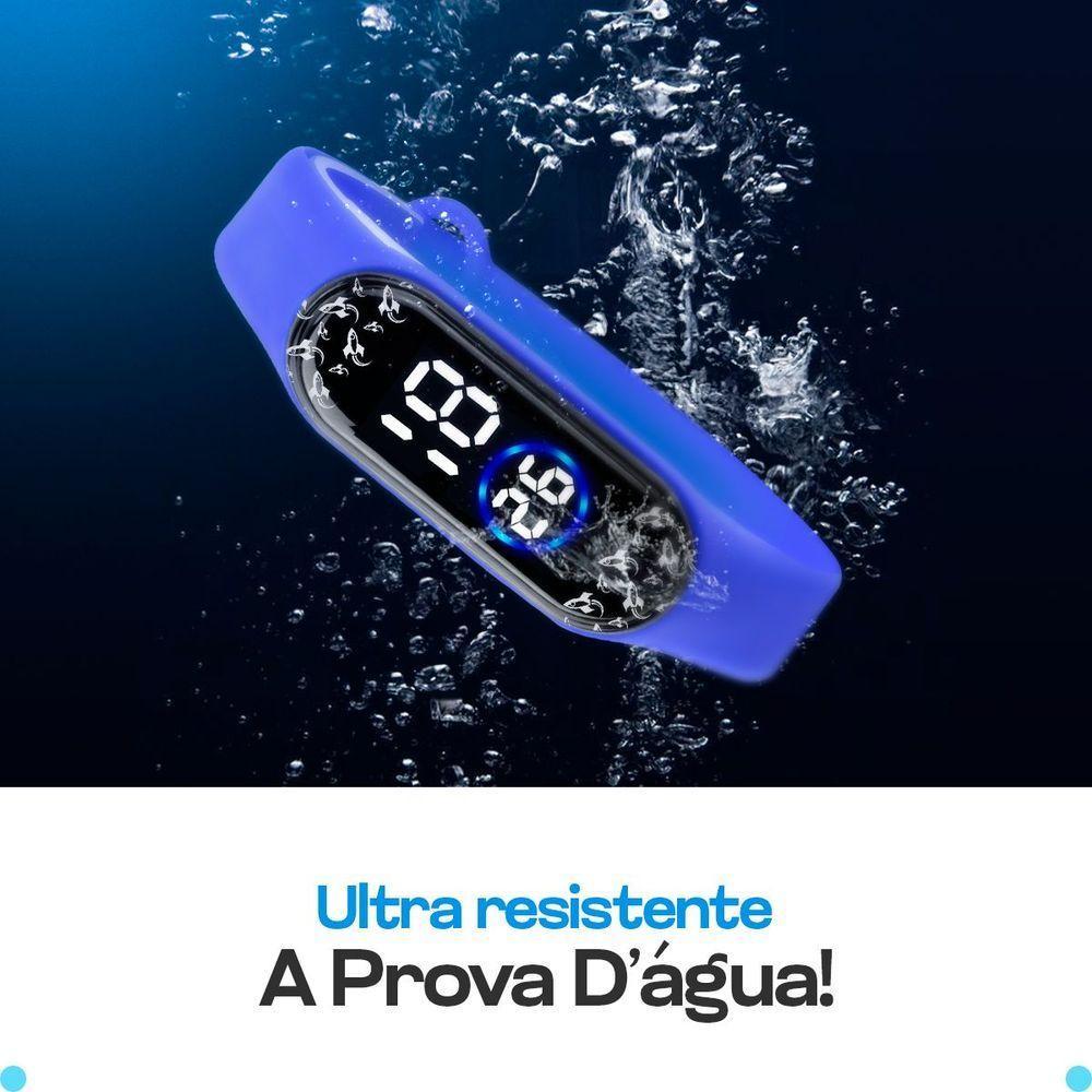Relogio Infantil Azul Digital + Oculos Sol Menino Foguete Prova Dagua Original Garoto Social Acetato - 4