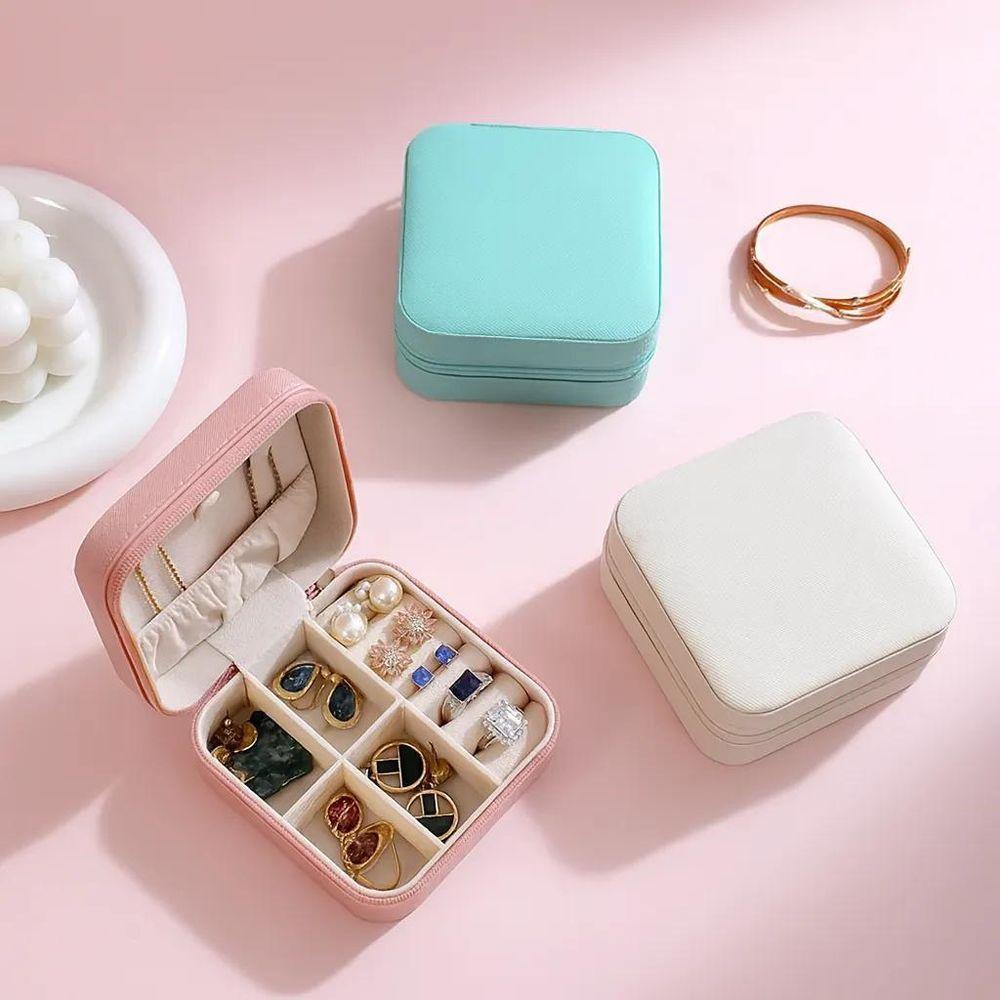 Mini Porta-jóias Em Couro Sintético Verde - 3