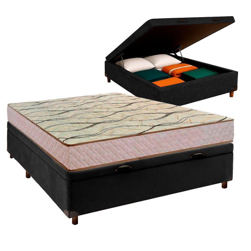 Conjunto Cama Box Bau Blindado Casal + Colchão D33 Maxsono Paropas - 1